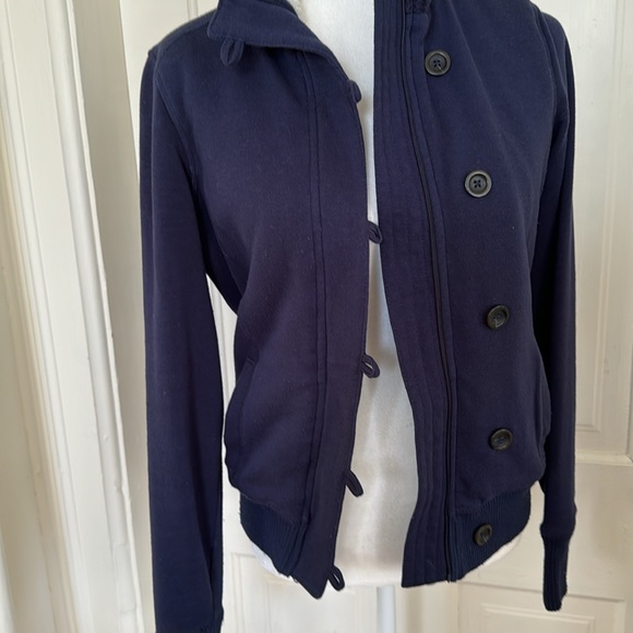 So, darling cotton blend jacket with faux fur lining, buttons and zips, size med - Picture 5 of 9